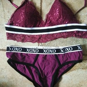 Brand new Xo bralette and matching undies
